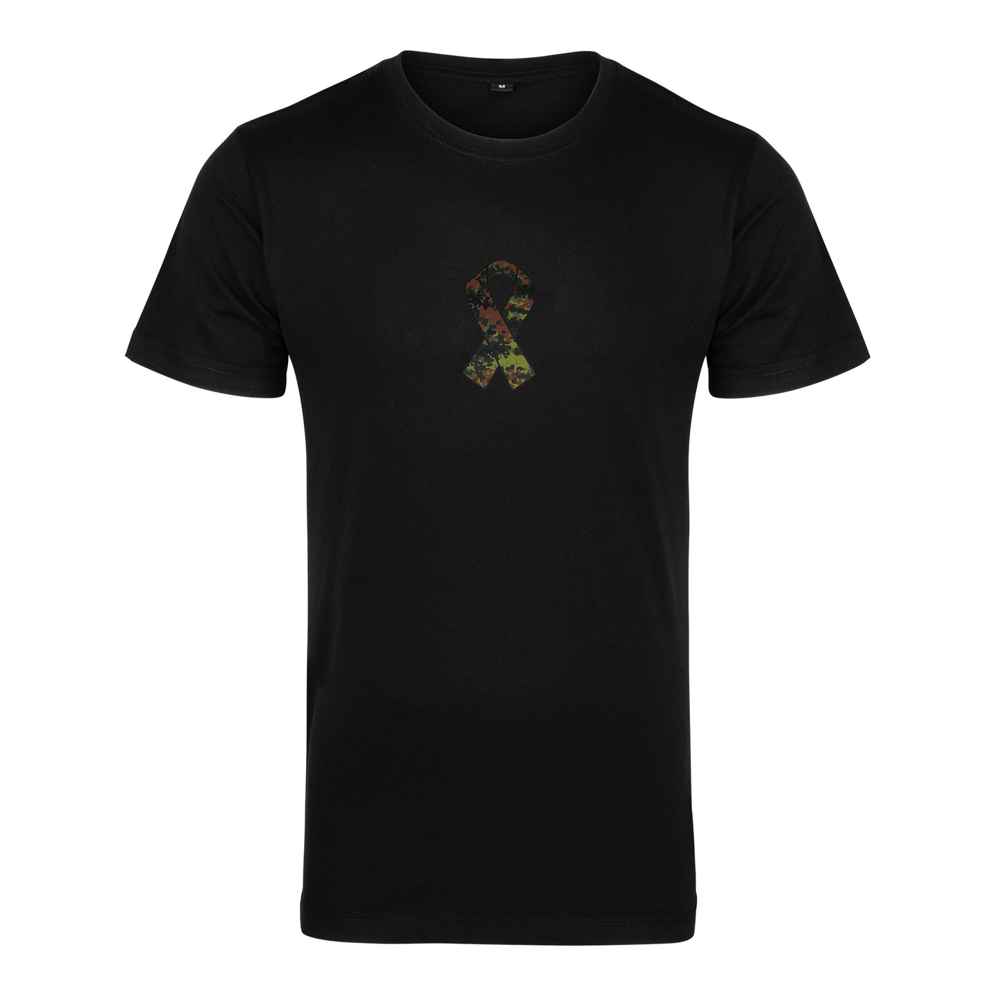 RBBN_SaluteToService_Ribbon T Shirt schwarz - Flecktarn Frontlogo