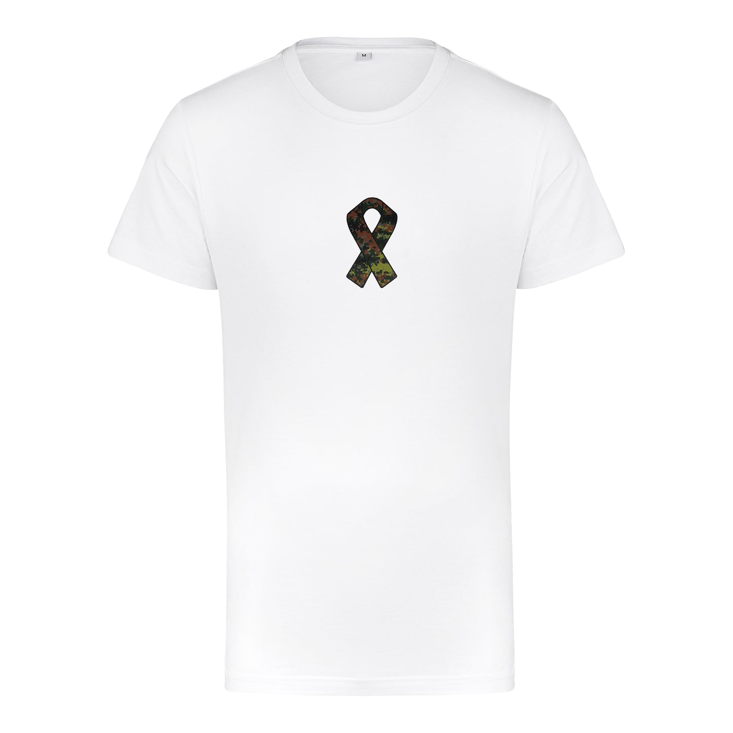 RBBN_SaluteToService_Ribbon T Shirt weiss - Flecktarn Frontlogo