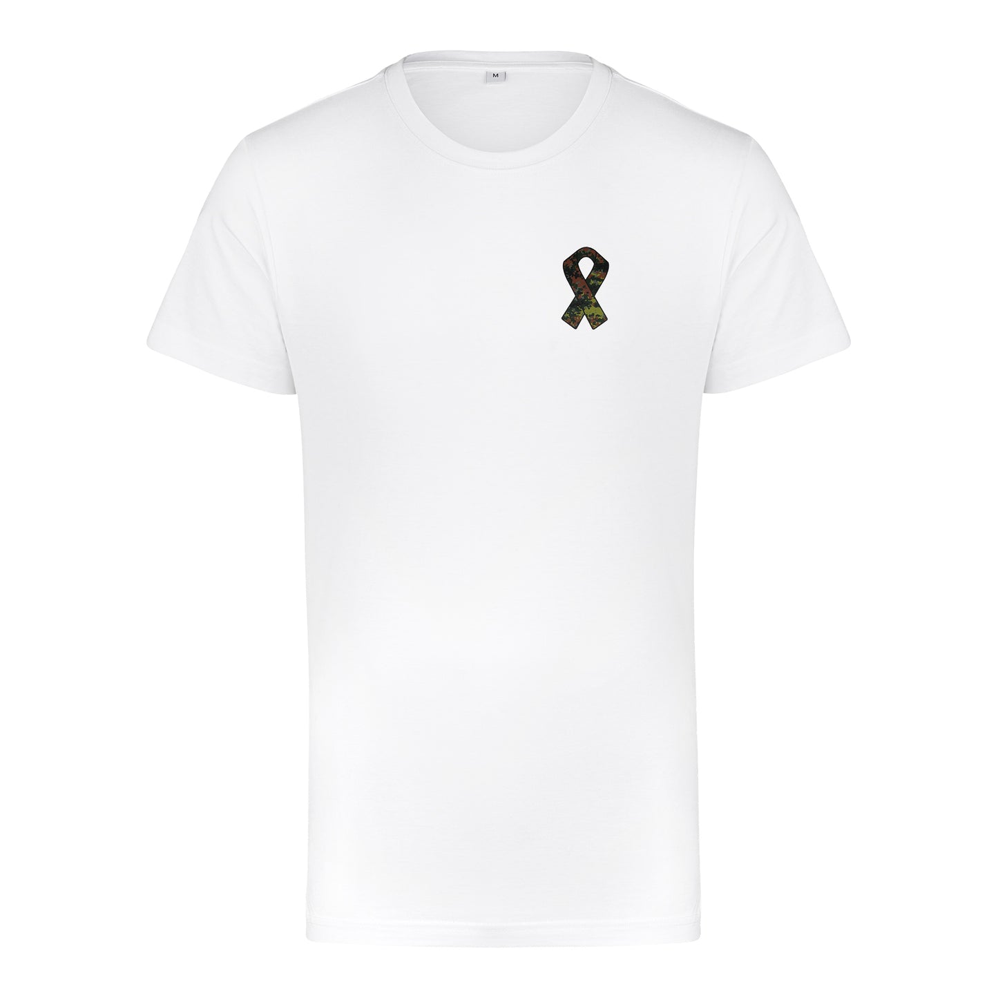 RBBN_SaluteToService_Ribbon T Shirt weiss Flecktarn Brustlogo