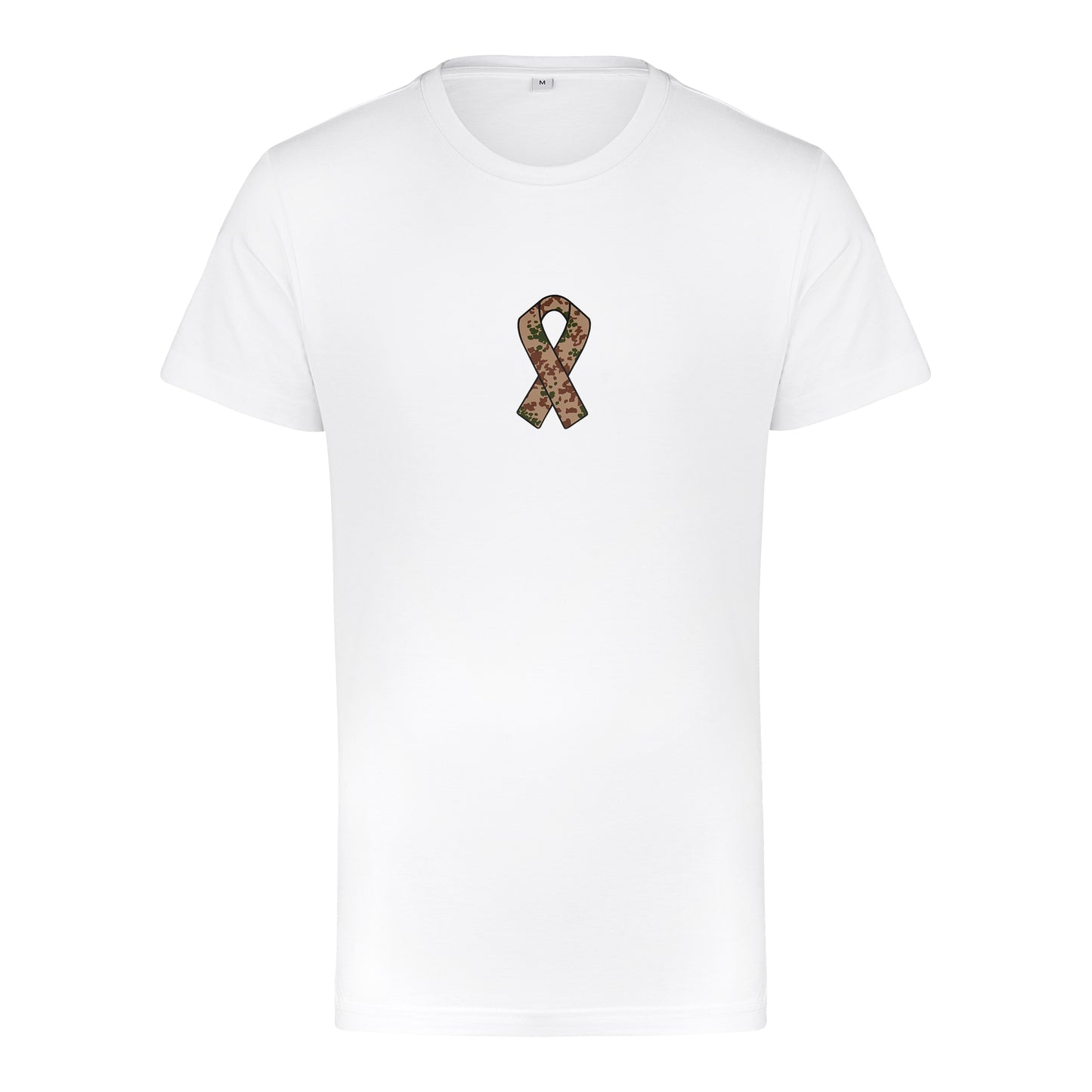 RBBN_SaluteToService_Ribbon T Shirt weiss Wuestentarn Frontlogo