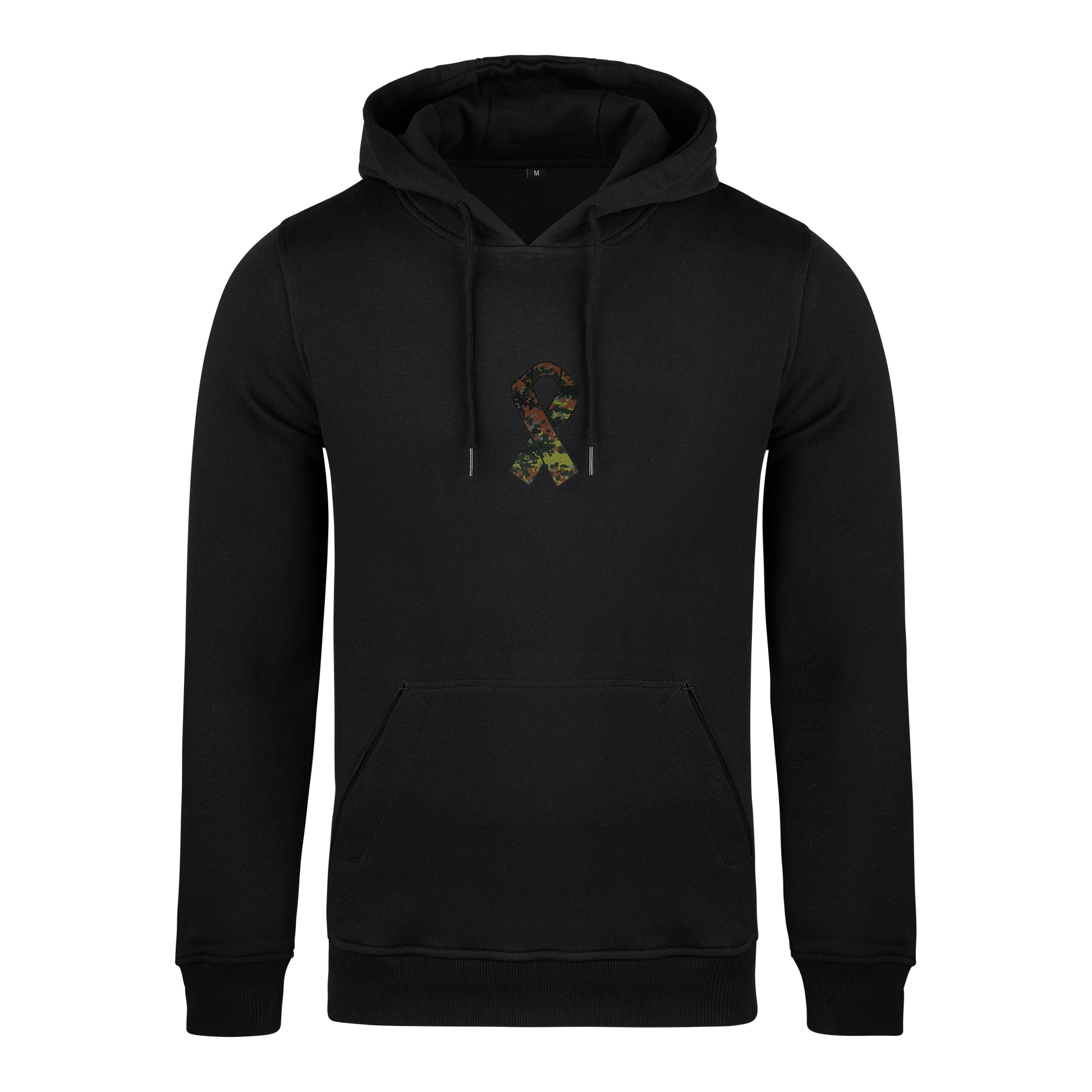 RBBN_SaluteToService_Ribbon_Hoodie_schwarz_Flecktarn_Frontlogo