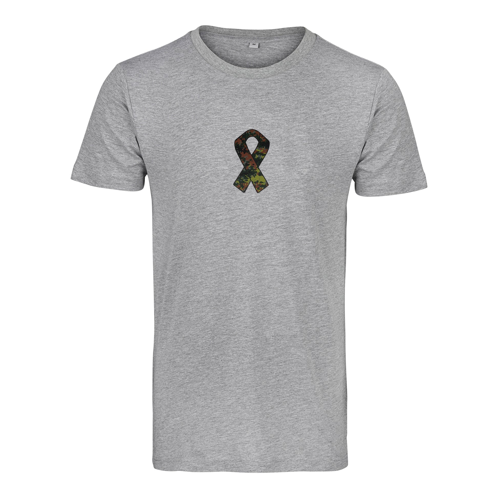 RBBN_SaluteToService_Ribbon T Shirt grau - Flecktarn Frontlogo