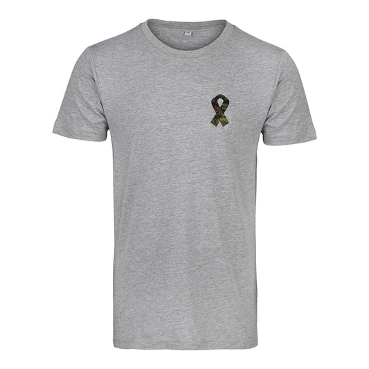 RBBN_SaluteToService_Ribbon T Shirt grau Flecktarn Brustlogo
