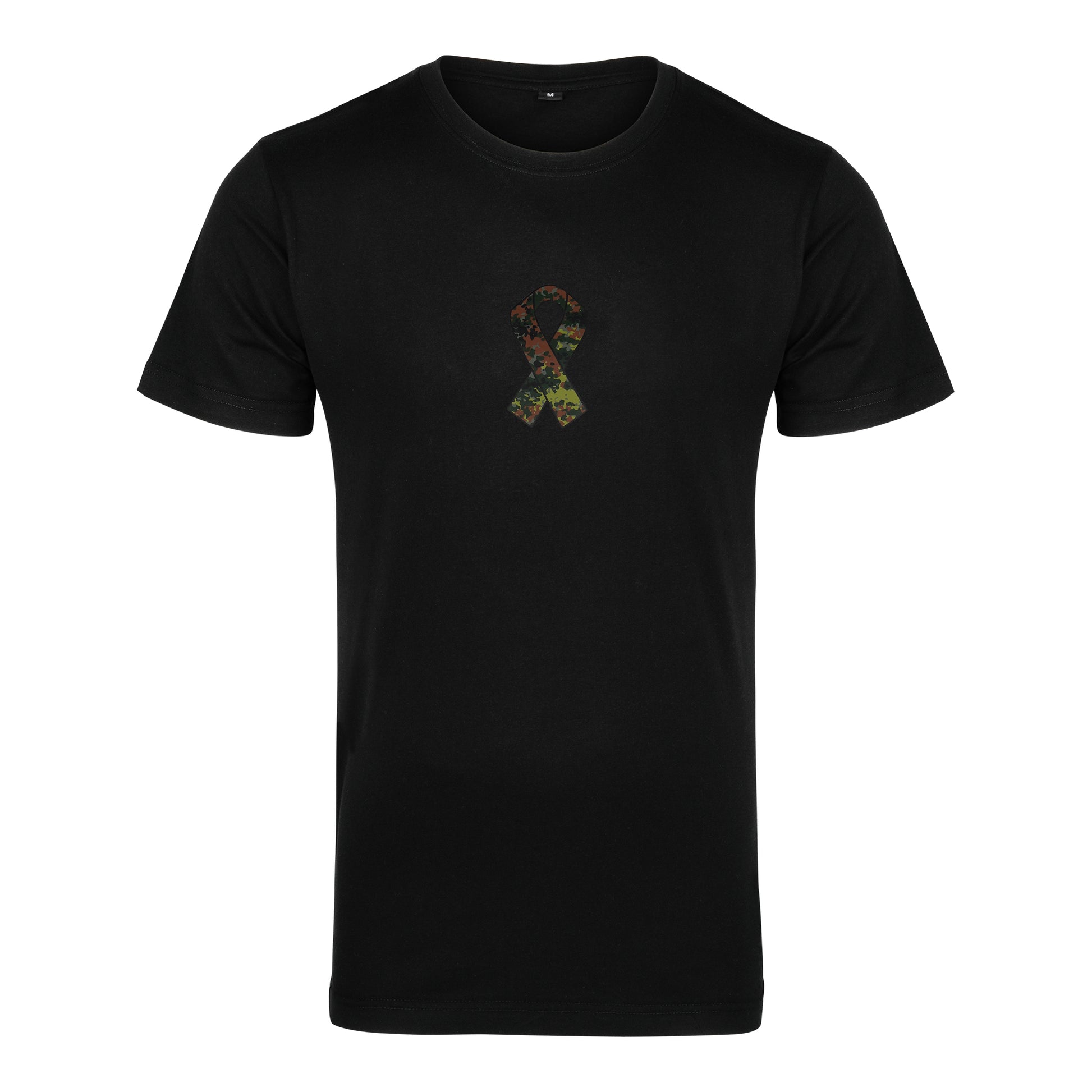 RBBN_SaluteToService_Ribbon T Shirt schwarz - Flecktarn Frontlogo