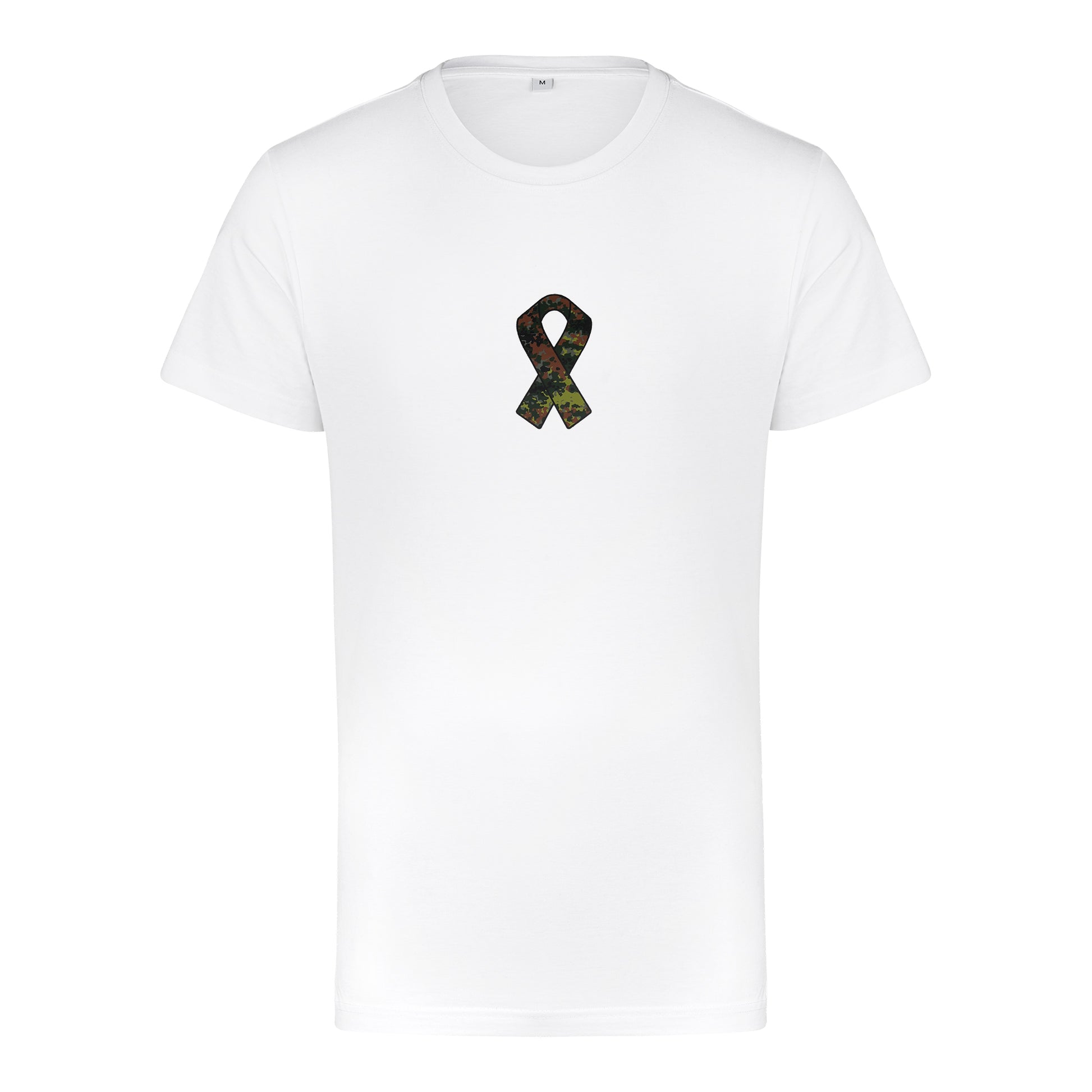 RBBN_SaluteToService_Ribbon T Shirt weiss - Flecktarn Frontlogo