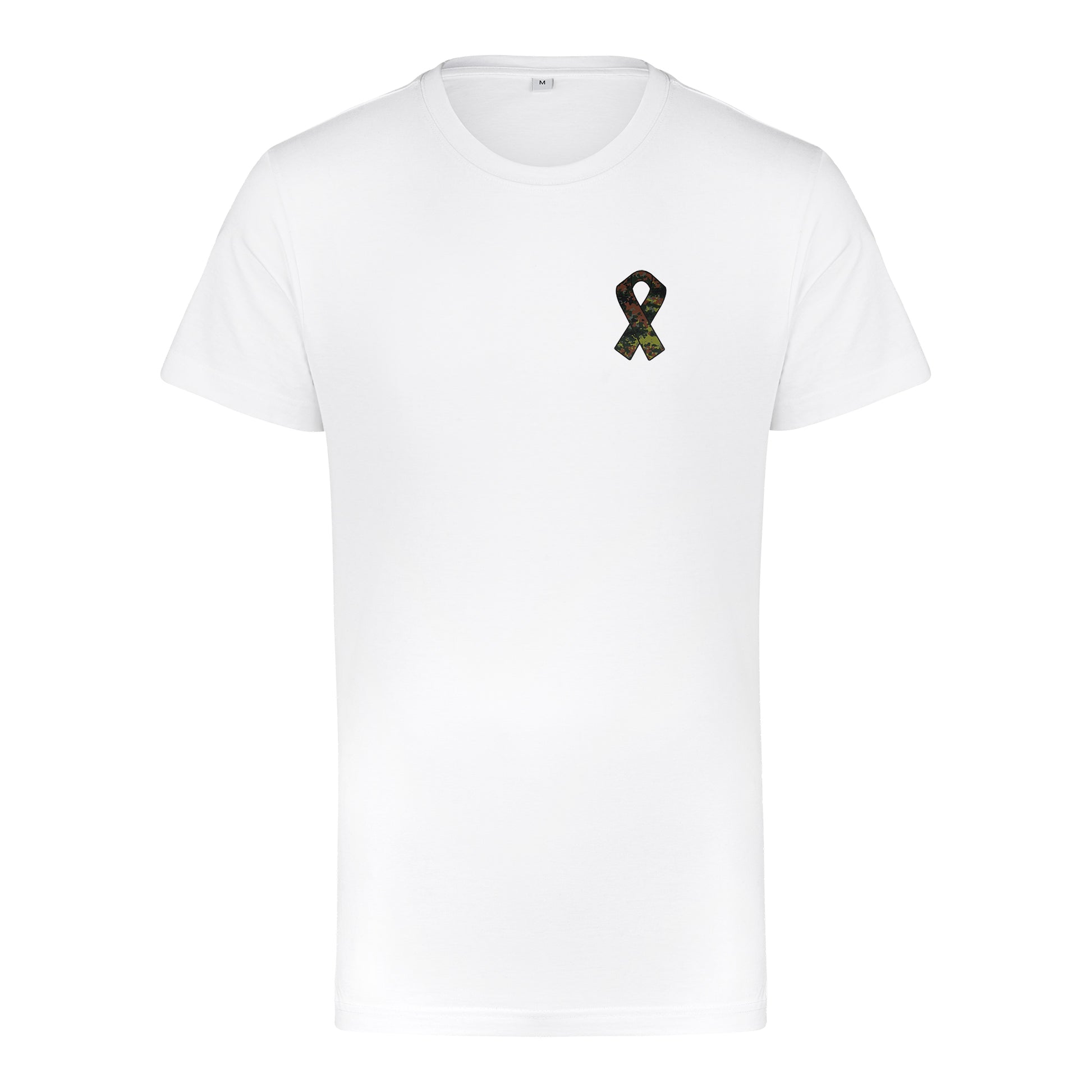 RBBN_SaluteToService_Ribbon T Shirt weiss Flecktarn Brustlogo