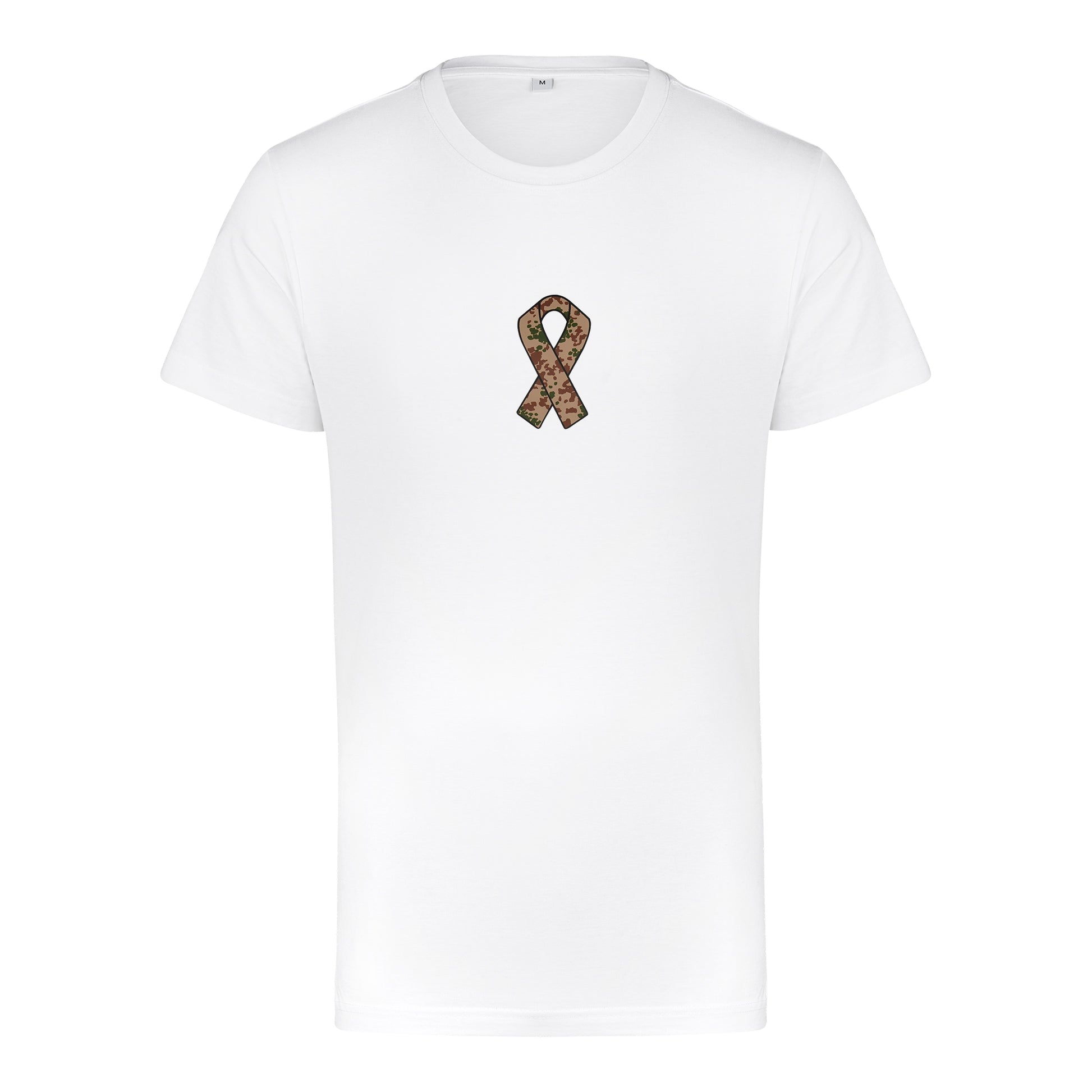 RBBN_SaluteToService_Ribbon T Shirt weiss Wuestentarn Frontlogo